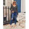 imageZeagoo Womens T Shirts Long Sleeve V Neck Basic Tee Casual Loose Fit Soft Fall Tops Outfits 2025 SXXLDark Grey