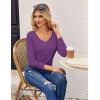 imageZeagoo Womens T Shirts Long Sleeve V Neck Basic Tee Casual Loose Fit Soft Fall Tops Outfits 2025 SXXLPurple