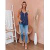 imageZeagoo Womens V Neck Camisole Tank Top Strap Sleeveless T Shirt Casual Loose Vest Blouse  SXXL2 Packblue and Light Grey