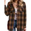 imageZeagoo Womens Button Down Flannel Shirts Long Sleeve Plaid Blouses Lightweight Business Dressy Casual Top with PocketsYellow Black