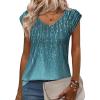imageZeagoo Womens Tops Cute Loose Tank Tops Trendy Casual Dressy Shirts V Neck Cap Sleeve Tops Summer OutfitsXh363