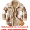 imageZeagoo Womens Flannel Jacket Fleece Lined Shacket Fall Outfits Plaid Sherpa Button Down Cozy Warm Winter Coat SXXLApricot Slim Fit  a Size Up for Relaxed Fit