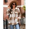 imageZeagoo Womens Flannel Jacket Fleece Lined Shacket Fall Outfits Plaid Sherpa Button Down Cozy Warm Winter Coat SXXLApricot Slim Fit  a Size Up for Relaxed Fit
