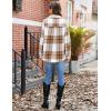 imageZeagoo Womens Flannel Jacket Fleece Lined Shacket Fall Outfits Plaid Sherpa Button Down Cozy Warm Winter Coat SXXLApricot Slim Fit  a Size Up for Relaxed Fit