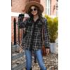 imageZeagoo Womens Flannel Jacket Fleece Lined Shacket Fall Outfits Plaid Sherpa Button Down Cozy Warm Winter Coat SXXLBlack Slim Fit  a Size Up for Relaxed Fit