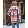 imageZeagoo Womens Flannel Jacket Fleece Lined Shacket Fall Outfits Plaid Sherpa Button Down Cozy Warm Winter Coat SXXLPink Slim Fit  a Size Up for Relaxed Fit