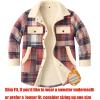 imageZeagoo Womens Flannel Jacket Fleece Lined Shacket Fall Outfits Plaid Sherpa Button Down Cozy Warm Winter Coat SXXLPink Slim Fit  a Size Up for Relaxed Fit