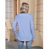 imageZeagoo Womens Long Sleeve Tops V Neck Pleated Shirts Dressy Casual Blouses Fall Fashion Tunic Clothes 2025 TShirtsBlue