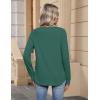 imageZeagoo Womens Long Sleeve Tops V Neck Pleated Shirts Dressy Casual Blouses Fall Fashion Tunic Clothes 2025 TShirtsGreen