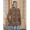 imageZeagoo Womens Long Sleeve Tops V Neck Pleated Shirts Dressy Casual Blouses Fall Fashion Tunic Clothes 2025 TShirtsVintage Floral