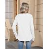 imageZeagoo Womens Long Sleeve Tops V Neck Pleated Shirts Dressy Casual Blouses Fall Fashion Tunic Clothes 2025 TShirtsWhite