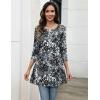 imageZeagoo Women Tops 34 Sleeve Dressy Casual Plus Size Tunics to Wear with Leggings Swing Flare TShirt Loose Blouses S3XLBlack Whitecx273
