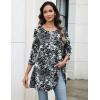 imageZeagoo Women Tops 34 Sleeve Dressy Casual Plus Size Tunics to Wear with Leggings Swing Flare TShirt Loose Blouses S3XLBlack Whitecx273