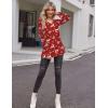 imageZeagoo Womens Long Sleeve T Shirts V Neck Soft Basic Tee Loose Fit Casual Tops Fall FashionChristmas Red
