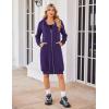 imageZeagoo Womens Zip Up Hoodies Oversized Fleece Long Tunic Sweatshirts Casual Long Sleeve 2024 Fall Hoodie Jacket CoatPurple