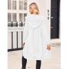 imageZeagoo Womens Zip Up Hoodies Oversized Fleece Long Tunic Sweatshirts Casual Long Sleeve 2024 Fall Hoodie Jacket CoatWhite