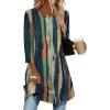 imageZeagoo Women Tops 34 Sleeve Dressy Casual Plus Size Tunics to Wear with Leggings Swing Flare TShirt Loose Blouses S3XLMulticolorcx289