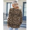 imageZeagoo Fall Tops for Women Long Sleeve Button Up Shirts Floral Tunics V Neck Pullover BlouseLeopard Print