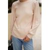 imageZeagoo Womens Sweaters Fall 2025 Dressy Casual Long Sleeve Shirts Ribbed Knit Winter Outfits Puff Pullover Jumper TopsA Apricot