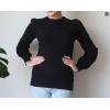 imageZeagoo Womens Sweaters Fall 2025 Dressy Casual Long Sleeve Shirts Ribbed Knit Winter Outfits Puff Pullover Jumper TopsA Black