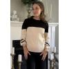 imageZeagoo Womens Sweaters Fall 2025 Dressy Casual Long Sleeve Shirts Ribbed Knit Winter Outfits Puff Pullover Jumper TopsB Black Khaki