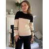 imageZeagoo Womens Sweaters Fall 2025 Dressy Casual Long Sleeve Shirts Ribbed Knit Winter Outfits Puff Pullover Jumper TopsB Black Khaki