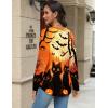 imageZeagoo Long Sleeve Shirts for Women Henley T Shirts Loose Fit Tunics Dressy Casual Work Blouses Fall Fashion TopsHalloween Orange