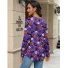 imageZeagoo Long Sleeve Shirts for Women Henley T Shirts Loose Fit Tunics Dressy Casual Work Blouses Fall Fashion TopsHalloween Purple