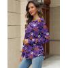 imageZeagoo Long Sleeve Shirts for Women Henley T Shirts Loose Fit Tunics Dressy Casual Work Blouses Fall Fashion TopsHalloween Purple