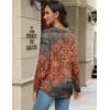 imageZeagoo Long Sleeve Shirts for Women Henley T Shirts Loose Fit Tunics Dressy Casual Work Blouses Fall Fashion TopsMulticolor Ethnic Printed