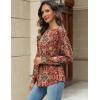 imageZeagoo Long Sleeve Shirts for Women Henley T Shirts Loose Fit Tunics Dressy Casual Work Blouses Fall Fashion TopsPaisley Printed