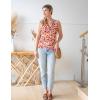 imageZeagoo Tank Top for Women Trendy Going Out Tops Sleeveless Shirts Ruched Business Casual Basic Tunic TopsFloral Orange