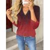 imageZeagoo Womens Roll Up Long Sleeve Tops V Neck Shirts Dressy Casual Work Blouses S2XLMz838