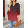 imageZeagoo Womens Roll Up Long Sleeve Tops V Neck Shirts Dressy Casual Work Blouses S2XLMz838