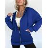 imageZeagoo Hoodies For Women Zip Up Hoodie Oversized Sweatshirt Fleece Jackets Fall Winter Coats 2025 FashionBlue Color2
