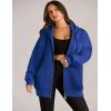imageZeagoo Hoodies For Women Zip Up Hoodie Oversized Sweatshirt Fleece Jackets Fall Winter Coats 2025 FashionBlue Color2