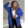 imageZeagoo Hoodies For Women Zip Up Hoodie Oversized Sweatshirt Fleece Jackets Fall Winter Coats 2025 FashionBlue Color2