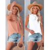 imageZeagoo Womens 2025 Tank Tops Casual Crewneck Sleeveless T Shirts Loose Fit Summer Tunic Blouse2 Packcoral and White