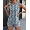imageZeagoo Womens 2025 Tank Tops Casual Crewneck Sleeveless T Shirts Loose Fit Summer Tunic BlouseBlue Floral and Dark Grey