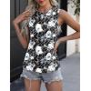 imageZeagoo Womens 2025 Tank Tops Casual Crewneck Sleeveless T Shirts Loose Fit Summer Tunic BlouseFloral White Lily  Coral  White