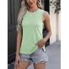 imageZeagoo Womens 2025 Tank Tops Casual Crewneck Sleeveless T Shirts Loose Fit Summer Tunic BlouseLake Green and Dark Grey