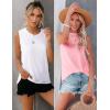 imageZeagoo Womens 2025 Tank Tops Casual Crewneck Sleeveless T Shirts Loose Fit Summer Tunic BlousePink and White