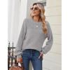 imageZeagoo Womens 2025 Fall Chunky Knit Sweater Oversized Crewneck Long Sleeve Winter Cotton Pullover Sweaters Jumper TopsGrey