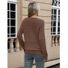 imageZeagoo Sweaters for Women Long Sleeve Tops Soft Knit Crew Neck Pullover Sweater Lightweight Crochet 2025 Fall OutfitsA Brown