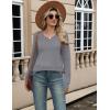 imageZeagoo Sweaters for Women Long Sleeve Tops Soft Knit Crew Neck Pullover Sweater Lightweight Crochet 2025 Fall OutfitsA Grey