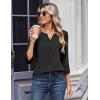imageZeagoo 34 Length Sleeve Womens Tops Casual Dressy Summer Blouses Buisness Work Spring Tee ShirtsBlack