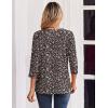 imageZeagoo 34 Length Sleeve Womens Tops Casual Dressy Summer Blouses Buisness Work Spring Tee ShirtsBlack Floral