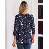 imageZeagoo 34 Length Sleeve Womens Tops Casual Dressy Summer Blouses Buisness Work Spring Tee ShirtsFloral Navy