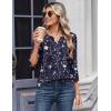 imageZeagoo 34 Length Sleeve Womens Tops Casual Dressy Summer Blouses Buisness Work Spring Tee ShirtsFloral Navy