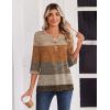 imageZeagoo 34 Length Sleeve Womens Tops Casual Dressy Summer Blouses Buisness Work Spring Tee ShirtsGeometric 398
